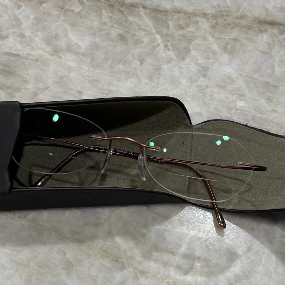 Silhouette Eyeglasses 7799‎ 40 6069 Titanium Austria Plus Case